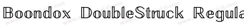 Boondox DoubleStruck Regular字体转换